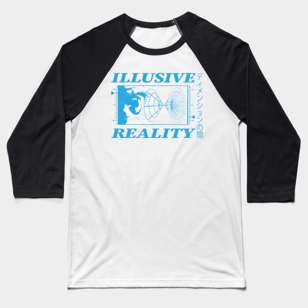 ILLUSIVE REALITY Baseball T-Shirt by TextGraphicsUSA